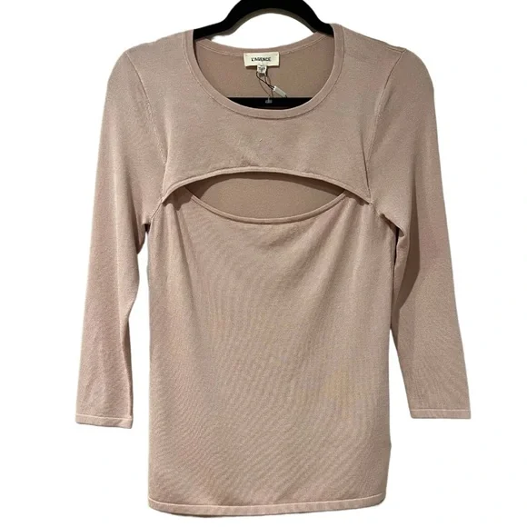 L'Agence Jocelyn Cutout Sweater in Pink (S) - Picture 5 of 12